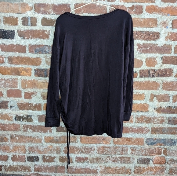 Loft Medium Brown Lounge‎ Cozy Long Sleeve Shirt w/ Fuzzy Inside - Picture 5 of 8